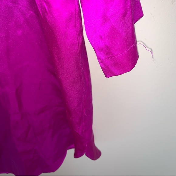 Vintage Victoria's Secret Gold Label Pajama Silk Button Up Shirt S - Picture 4 of 7